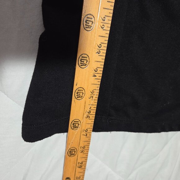 EUC MAX STUDIO BLACK DOUBLE SCOOP NECK MUSCLE SLEEVE STYLE JUMPSUIT SIZE M - Picture 16 of 16